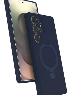 Newface Samsung Galaxy S23 Ultra Regal Magsafe Standlı Kapak - Lacivert