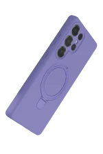 Newface Samsung Galaxy S23 Ultra Regal Magsafe Standlı Kapak - Lila - Görsel 3