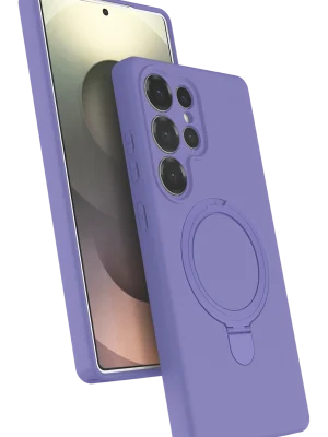Newface Samsung Galaxy S23 Ultra Regal Magsafe Standlı Kapak - Lila