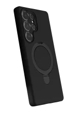 Newface Samsung Galaxy S23 Ultra Regal Magsafe Standlı Kapak - Siyah - Görsel 2