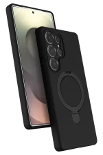 Newface Samsung Galaxy S23 Ultra Regal Magsafe Standlı Kapak - Siyah