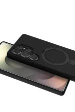 Newface Samsung Galaxy S23 Ultra Regal Magsafe Standlı Kapak - Siyah - Görsel 4