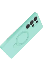 Newface Samsung Galaxy S23 Ultra Regal Magsafe Standlı Kapak - Su Yeşili - Görsel 4