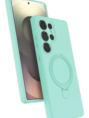 Newface Samsung Galaxy S23 Ultra Regal Magsafe Standlı Kapak - Su Yeşili