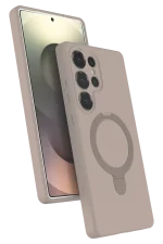 Newface Samsung Galaxy S23 Ultra Regal Magsafe Standlı Kapak - Titan Gri