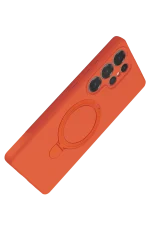 Newface Samsung Galaxy S23 Ultra Regal Magsafe Standlı Kapak - Turuncu - Görsel 3