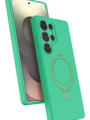 Newface Samsung Galaxy S23 Ultra Regal Magsafe Standlı Kapak - Yeşil