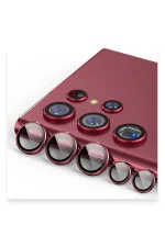 Newface Samsung Galaxy S23 Ultra Valdez Metal Kamera Lens - Kırmızı