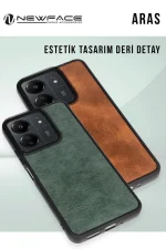 Newface Samsung Galaxy S24 FE Kılıf Aras Deri Kapak - Bordo - Görsel 3