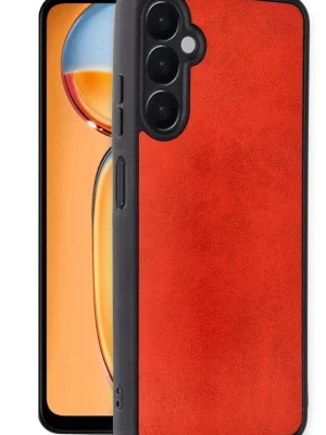 Newface Samsung Galaxy S24 FE Kılıf Aras Deri Kapak - Kırmızı