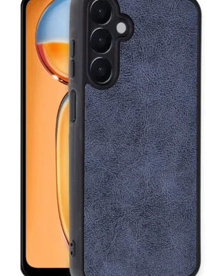 Newface Samsung Galaxy S24 FE Kılıf Aras Deri Kapak - Lacivert