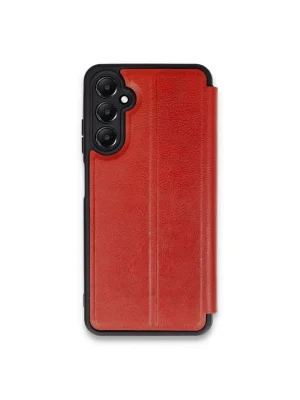 Newface Samsung Galaxy S24 FE Kılıf Flip Cover - Kırmızı