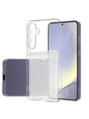 Newface Samsung Galaxy S24 FE Kılıf Kart Şeffaf Silikon - Şeffaf