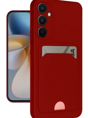 Newface Samsung Galaxy S24 FE Kılıf Kelvin Kartvizitli Silikon - Kırmızı