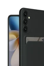 Newface Samsung Galaxy S24 FE Kılıf Kelvin Kartvizitli Silikon - Siyah - Görsel 5