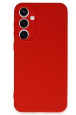 Newface Samsung Galaxy S24 FE Kılıf Nano içi Kadife Silikon - Kırmızı