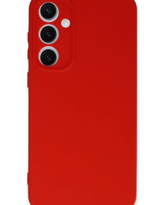 Newface Samsung Galaxy S24 FE Kılıf Nano içi Kadife Silikon - Kırmızı