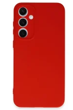 Newface Samsung Galaxy S24 FE Kılıf Nano içi Kadife Silikon - Kırmızı - Görsel 4