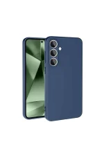 Newface Samsung Galaxy S24 FE Kılıf Nano içi Kadife Silikon - Lacivert