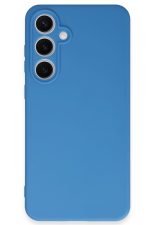 Newface Samsung Galaxy S24 FE Kılıf Nano içi Kadife Silikon - Mavi
