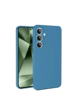 Newface Samsung Galaxy S24 FE Kılıf Nano içi Kadife Silikon - Mavi