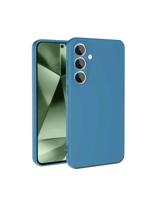 Newface Samsung Galaxy S24 FE Kılıf Nano içi Kadife Silikon - Mavi