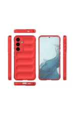 Newface Samsung Galaxy S24 FE Kılıf Optimum Silikon - Kırmızı - Görsel 2