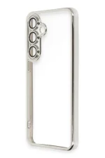 Newface Samsung Galaxy S24 FE Kılıf Razer Lensli Silikon - Gümüş - Görsel 2