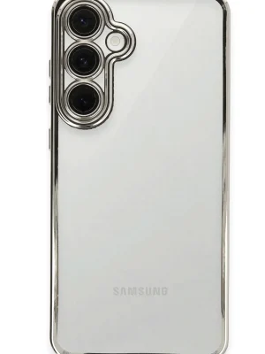 Newface Samsung Galaxy S24 FE Kılıf Razer Lensli Silikon - Gümüş