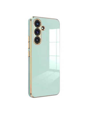Newface Samsung Galaxy S24 FE Kılıf Volet Silikon - Açık Yeşil