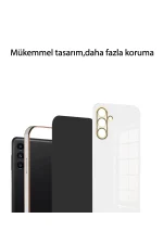Newface Samsung Galaxy S24 FE Kılıf Volet Silikon - Beyaz - Görsel 3