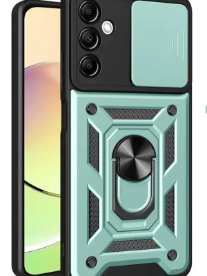 Newface Samsung Galaxy S24 FE Pars Lens Yüzüklü Silikon - Yeşil