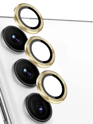Newface Samsung Galaxy S24 FE Raze Metal Kamera Lens - Sarı