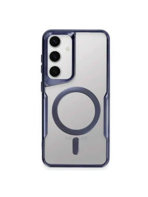 Newface Samsung Galaxy S24 Kılıf Boyi Magsafe Silikon Kapak - Lacivert