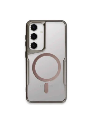 Newface Samsung Galaxy S24 Kılıf Boyi Magsafe Silikon Kapak - Titan Gri