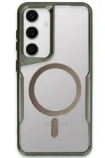 Newface Samsung Galaxy S24 Kılıf Boyi Magsafe Silikon Kapak - Yeşil