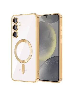 Newface Samsung Galaxy S24 Kılıf Kross Magneticsafe Kapak - Gold