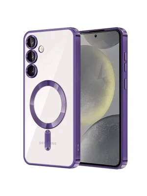 Newface Samsung Galaxy S24 Kılıf Kross Magneticsafe Kapak - Mor