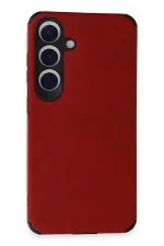 Newface Samsung Galaxy S24 Kılıf Loop Deri Silikon - Kırmızı