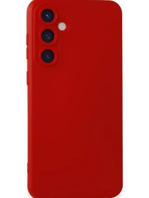 Newface Samsung Galaxy S24 Kılıf Nano içi Kadife Silikon - Kırmızı