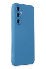 Newface Samsung Galaxy S24 Kılıf Nano içi Kadife Silikon - Mavi - Görsel 2