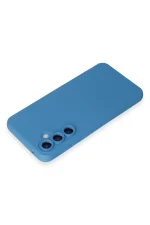 Newface Samsung Galaxy S24 Kılıf Nano içi Kadife Silikon - Mavi - Görsel 3