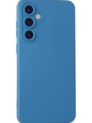 Newface Samsung Galaxy S24 Kılıf Nano içi Kadife Silikon - Mavi