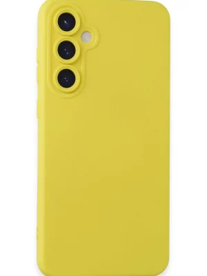 Newface Samsung Galaxy S24 Kılıf Nano içi Kadife Silikon - Sarı