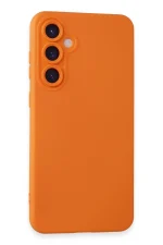 Newface Samsung Galaxy S24 Kılıf Nano içi Kadife Silikon - Turuncu