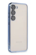 Newface Samsung Galaxy S24 Kılıf Razer Lensli Silikon - Açık Mavi