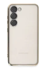 Newface Samsung Galaxy S24 Kılıf Razer Lensli Silikon - Gold - Görsel 2
