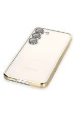 Newface Samsung Galaxy S24 Kılıf Razer Lensli Silikon - Gold - Görsel 4