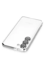 Newface Samsung Galaxy S24 Kılıf Razer Lensli Silikon - Gümüş - Görsel 3