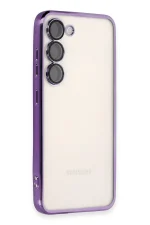Newface Samsung Galaxy S24 Kılıf Razer Lensli Silikon - Mor